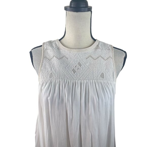 Wilfred White Sleeveless Embroidered Dress XS Lightweight Cotton - Picture 2 of 10